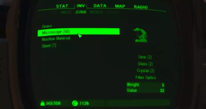 Infinite crafting materials in Fallout 4