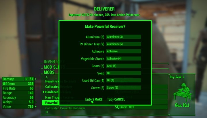 AP Cost Deliverer in Fallout 4