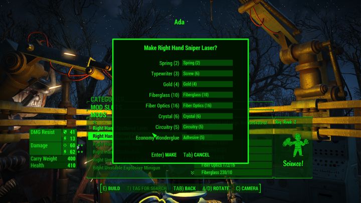 Upgrade the robot companion Ada in Fallout 4 Automatron