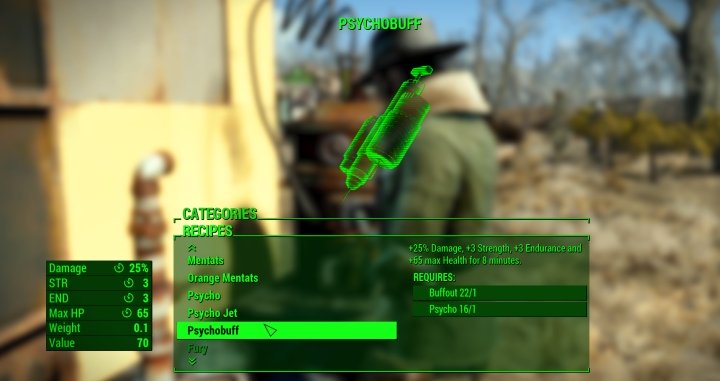 Chems in Fallout 4 can be crafted