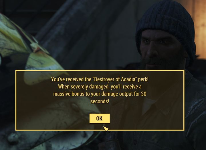 Destroyer of Acadia Perk in Fallout 4 Far Harbor