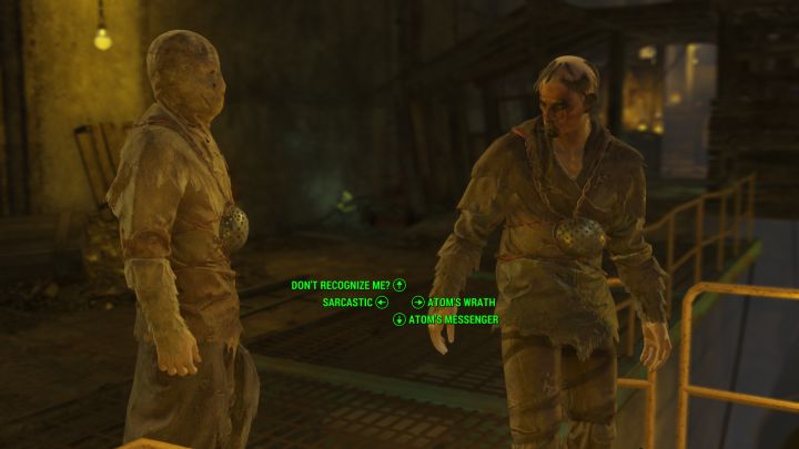 Dressed up as Atom's Messenger in Fallout 4 Far Harbor