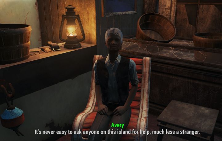 Helping the villagers of Far Harbor. Captain Avery needs help herself.