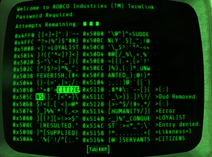 Как разблокировать терминал. Как взламывать компьютеры в Fallout 4. Fallout 4 пароль от терминала в музее.