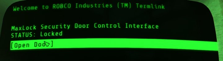 I can now use the terminal to unlock the door.