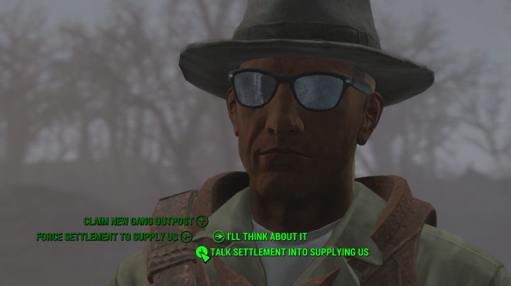 Talking a settlement into supplying an outpost in Fallout 4 Nuka World