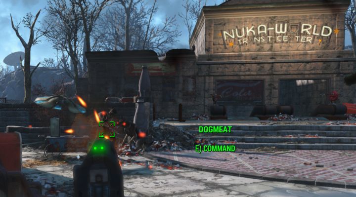 Gunner Boss, Commander Kaylor is at the Nuka World Transit Center entrance