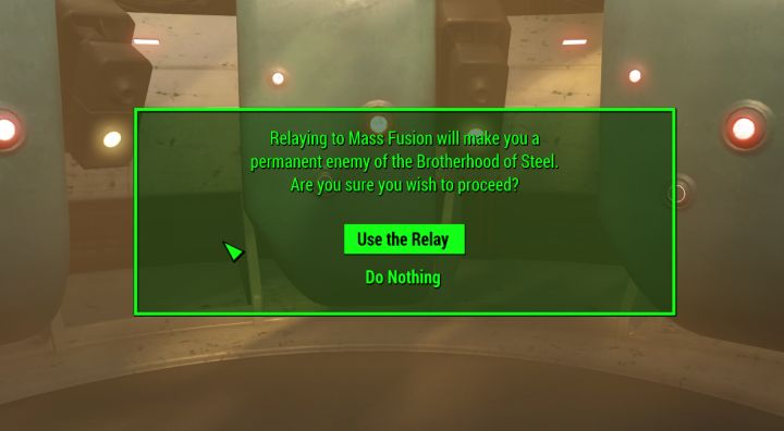 How to relay to mass fusion in Fallout 4