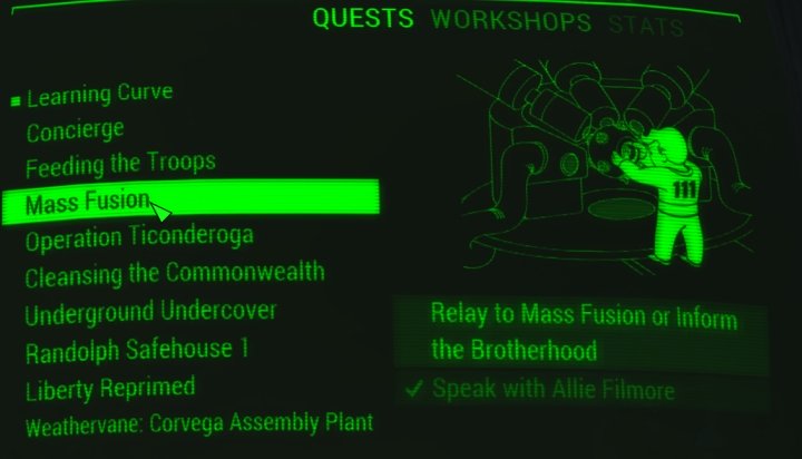Mass fusion is a major turning point in Fallout 4's main quest