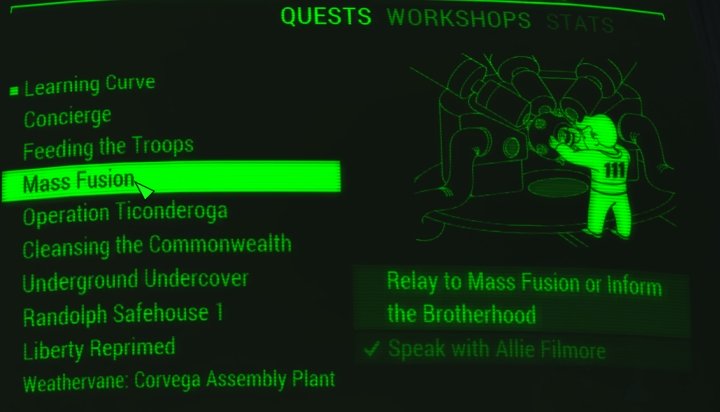 Fallout 4 Quest Line Chart