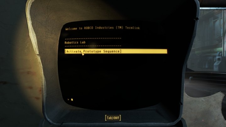 Sentry Guardian in Fallout 4 is available from this Terminal.
