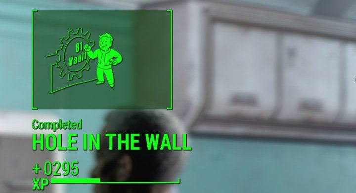 Completed the quest by giving Austin the Cure in Fallout 4's Hole in the Wall Quest
