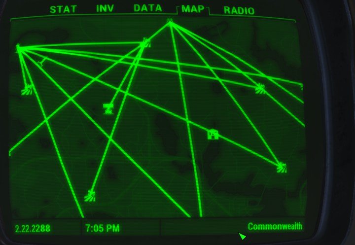 Viewing the supply line map