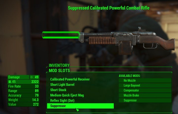 A combat rifle modded for close-range usage